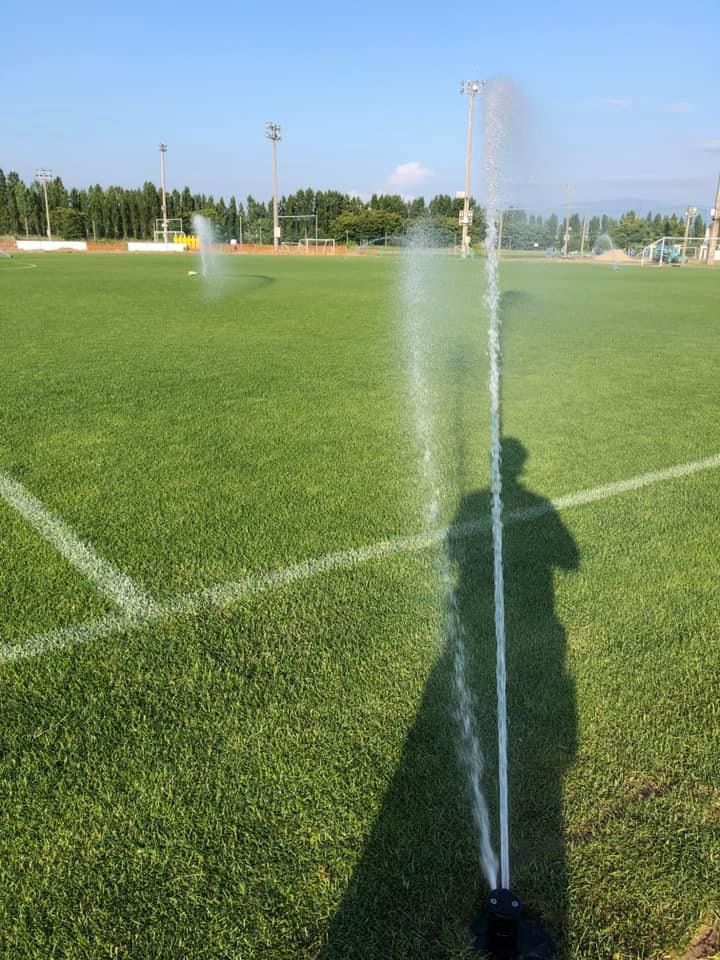 施工事例サッカー場散水設備工事の写真