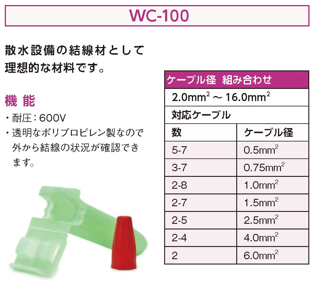ケーブル結線材 WC-100